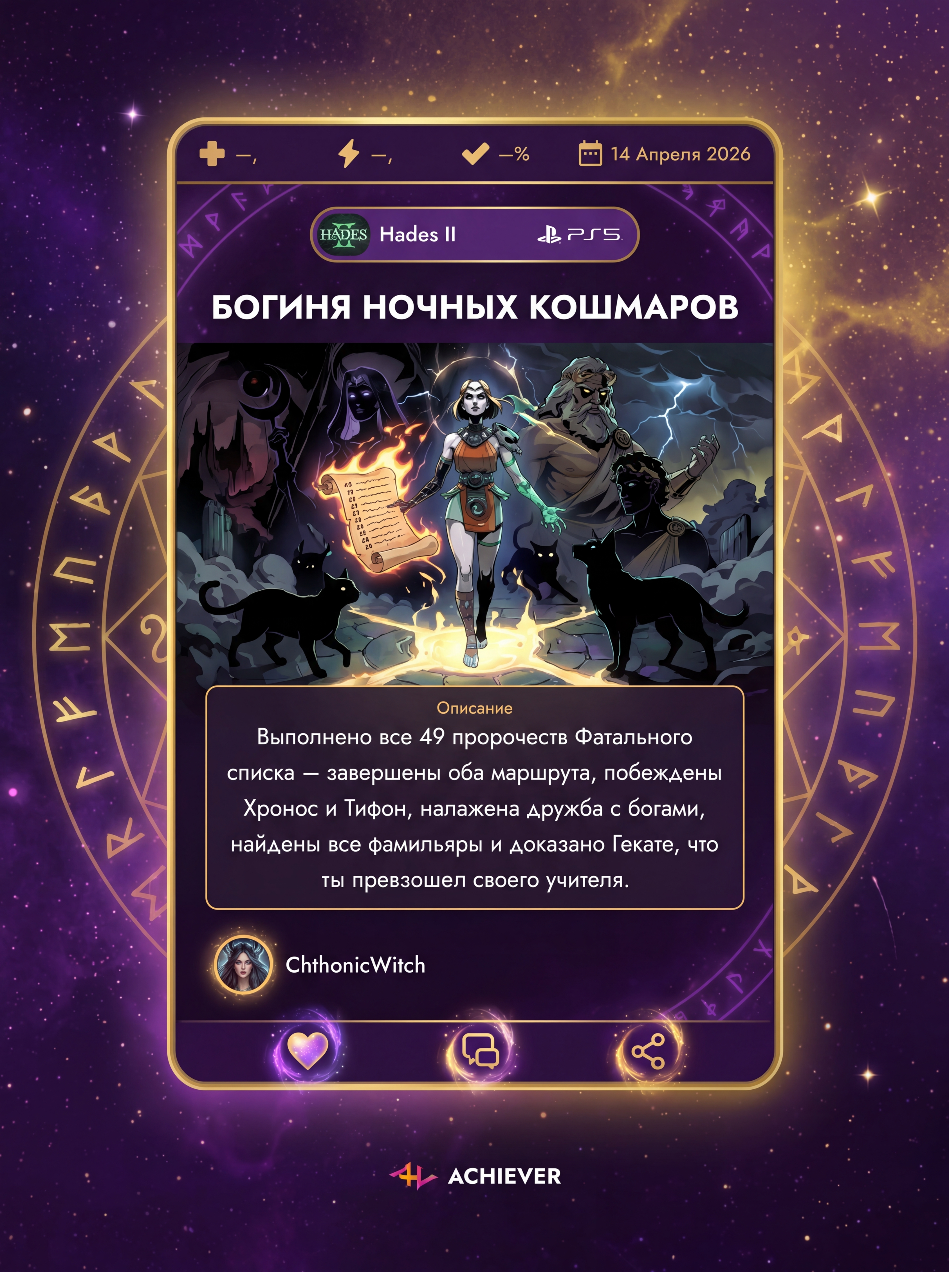 Карточка ачивки
